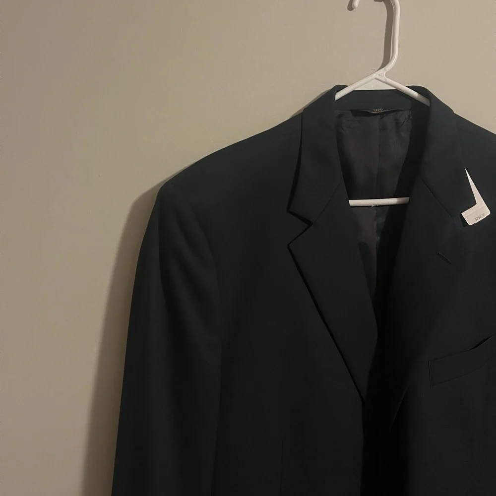 Brooks Brothers 346 Black Blazer Suit Jacket 2 gold button front size 48R
